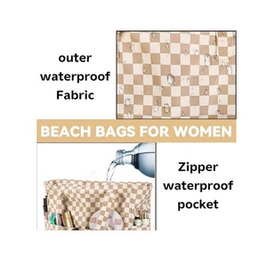 <span class=keywords><strong>Sac</strong></span> <span class=keywords><strong>fourre</strong></span>-<span class=keywords><strong>tout</strong></span> pour <span class=keywords><strong>femme</strong></span> en polyester de couleur unie multifonctionnel de grande capacité pour les voyages, la remise en forme, les loisirs et la plage - Product Image 6