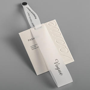 Étiquettes à suspendre en PVC transparent givré orange personnalisées Étiquettes en carton blanc mat en papier imprimant votre propre logo avec ficelle - Product Image 6