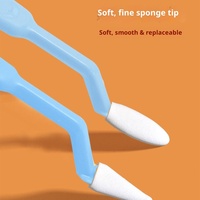 MLSIKE Juego de Borradores y Espátulas para Estudiantes de Arte, con Punta Fina, de Látex, para Blandar y Dibujar, Herramientas de Artista, Azul/Amarillo