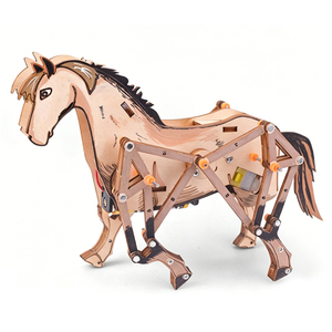 Set de Construcción de Modelo de Caballo 3D, Madera de Abedul Sostenible, Actividad Montessori, Juguete Educativo Resistente, Caja de Engranajes - Product Image 5