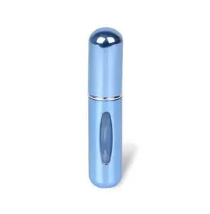 New design Metal 5 ml mini bottle refillable perfume spray glass refillable perfume spray bottle travel