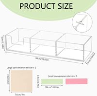 Porte-mémos en acrylique transparent pour la maison, le bureau ou l'organisation du bureau, blocs-notes Post-it, clips à papier, présentoir