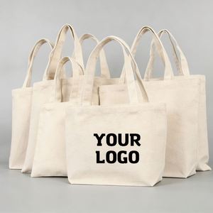 Bolsas de Compras de Algodón Personalizadas al por Mayor con Logotipo Personalizado, Bolsas de Tela de Lona en Blanco para Sublimación - Product Image 1