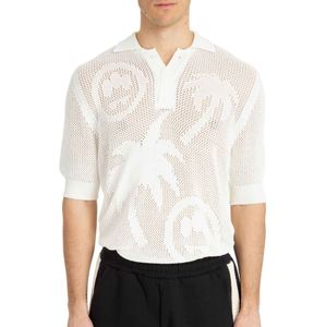 Personalizado de alta calidad de algodón de moda de negocios de punto de manga corta Camiseta Intarsia de punto de manga corta Polo - Product Image 1