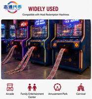 Jetons d'arcade personnalisés imprimés en papier écologique recyclé pour jeux de divertissement et billets de loterie, vente en gros