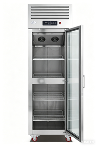 Réfrigérateur vitrine à porte simple en verre <span class=keywords><strong>avec</strong></span> refroidissement par air en acier inoxydable pour pâtisserie, boulangerie, magasin, réfrigérateur de présentation commercial - Product Image 3
