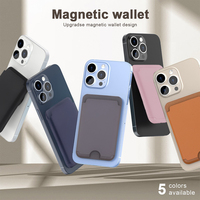 Étui pour carte de crédit NFC compatible avec Apple Wallet MagSafe, design MagSafe, 3 tailles, sans fermeture