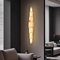 Applique murale moderne contemporaine de luxe en marbre naturel espagnol lumière LED pour salon fond mur allée chevet maison