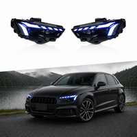 Juego de Faros LED de 12V 6000K para Audi A3 2013-2020, Carcasa de ABS Anti-Grietas, Conexión Plug+Play, Lámparas para Auto