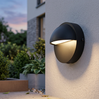 Lampes LED encastrées pour escaliers, murales, décoratives, extérieures, haute puissance, IP65, 2W, rondes, demi-lune, pour intérieur