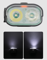 DREAMS'LIGHT Lampe de vélo intelligente rechargeable USB-C 320mAh Li-ion avec sonnette sans fil