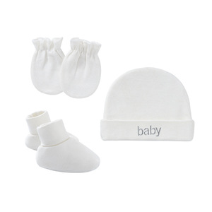 Baby Beanie Hat Anti-Scratch <strong>Gloves</strong> and Foot Covers Plain <strong>Cute</strong> Summer Newborn Unisex - Product Image 6