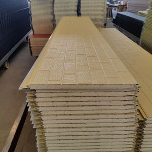 Tableros tallados de metal duradero con <span class=keywords><strong>panel</strong></span> <span class=keywords><strong>sándwich</strong></span> de poliuretano PU para exteriores, impermeables e ignífugos - Product Image 3