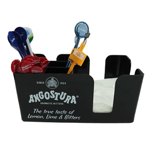 Barra de madera de plástico para bebidas, de acero inoxidable 3/6 accesorio personalizado, con logotipo, negro, plata, verde, azul y rojo - Product Image 2