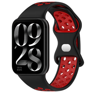 Correas de reloj inteligente DFS01 de doble color, impermeables, con orificios, deportivas, transpirables, de silicona, para Xiaomi Mi Watch8 Pro - Product Image 6