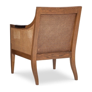 Fauteuils de salon en cuir PU et bois, design italien nordique, pour hôtel et maison, chaise de loisirs - Product Image 3