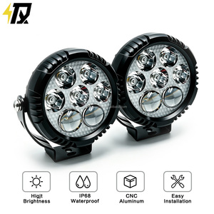 Phare avant de moto 7 LED U70 <span class=keywords><strong>PEO</strong></span> 120W/<span class=keywords><strong>12</strong></span>-36V, faisceau jaune-blanc, projecteur étanche et anti-poussière 14400LM pour ADV/Pedal - Product Image 4