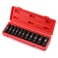 Jeu de douilles à chocs profondes 11 pièces 1/2 pouce, kit de douilles hexagonales pneumatiques 3/8-1 pouce, accessoires d'outils de réparation, qualité supérieure, directement de l'usine