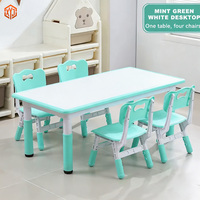 Table et chaise réglables en hauteur pour enfants, idéales pour la garderie et la maternelle - Vente chaude