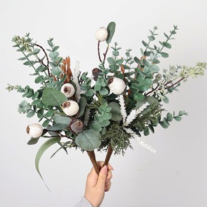 Plantas Verdes Artificiales, Ramo de <span class=keywords><strong>Hojas</strong></span> de Eucalipto, Ramo de Frutos, Decoración para Bodas y Hogar, Arreglos Florales - Product Image 2