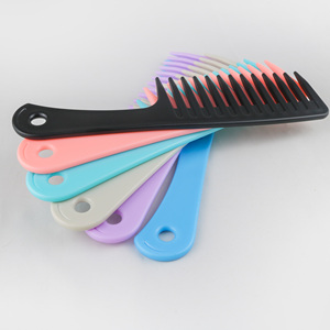 Free Sample Large <b>Wide</b> Tooth Plastic Salon Fashion Detangling Hair Brush Paddle Anti-Static Round Handle Long Curly for Hair - Product Image 5