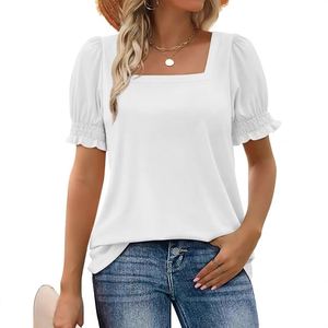 Nouvelle Collection Printemps-Été 2025 : T-shirt Ample Décontracté pour Femme avec Manches en Forme de Pétale - Product Image 5