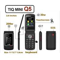 Teléfono Móvil TIQ MINI Q5 con Tapa, Compatible con Google, Sistema Android 4G, Pantalla Dual, Solo para Uso en EE. UU.