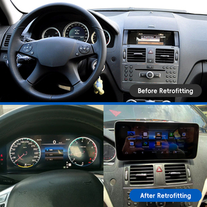 ชุดอัพเกรดหน้าจอแสดงผลและหน้าจอควบคุมกลางสำหรับรถยนต์เบนซ์ C-Class W204 ปี 2007-2014 - Product Image 2