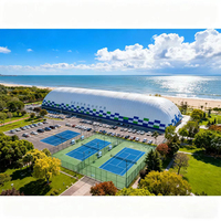 Couverture de terrain de football gonflable en PVDF haute résistance, structure autoportante, bassin, dôme pneumatique pour stade