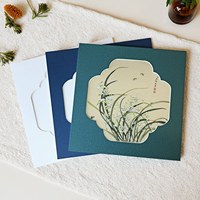 Cadre photo carré personnalisable S&L avec motifs floraux de style chinois, finition blanche pour peinture chinoise