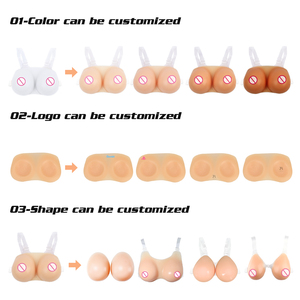 Forme de poitrine en silicone OEM/ODM 800g/pièce, amélioration mammaire, prothèse mammaire réaliste pour travesti ou transgenre - Product Image 5
