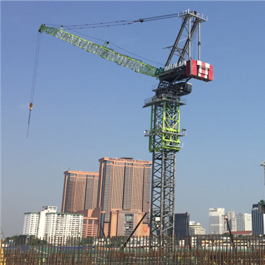 16 Ton Telescopic Monoblock Luffing Anchored Tower Crane with Wireless Cctv Camera System