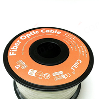 FTTH 0.9mm Diamètre PVC Invisible Fibre Optique Drop Cable G657A2 Transparent Patch Cord Intérieur SM Bend Insensible 1000m