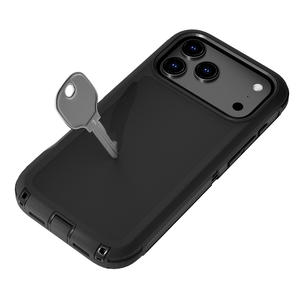 <span class=keywords><strong>Funda</strong></span> Protectora Negra GSCASE Defender con Clip <span class=keywords><strong>para</strong></span> Cinturón y Soporte, Sin Embalaje Original, <span class=keywords><strong>para</strong></span> iPhone 17 Air 12 13 Mini 7/8 Plus - Product Image 3