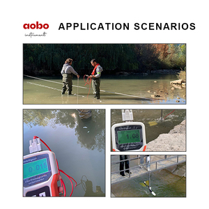 Đồng hồ đo lưu lượng nước kỹ thuật số cầm tay với màn hình LCD đo tốc độ tùy chỉnh tùy chọn OEM cho đo lưu lượng Sông - Product Image 4