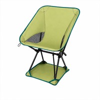 Chaise pliante d'extérieur en acier au carbone pour le camping, les pique-niques, la plage, la pêche – Chaise longue confortable et légère, chaise lune portable