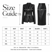Ensemble jupe midi et blazer en similicuir croco pour femme avec ceinture, tenue de bureau élégante