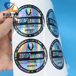 Vinyl Laser Holographic StickerWaterproof Adhesive Holographic Vinyl Sticker Custom Logo Die Cut Laser Hologram Stickers Printed