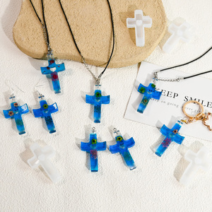 LEQU Juego de moldes de silicona para pendientes con forma de corazón, divertidos y alegres, moldes 3D reutilizables para manualidades de joyería de resina DIY - Product Image 4
