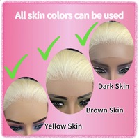 Pelucas de Cabello Humano Virgen de 200 Densidades con Encaje Completo, Cabello Natural Vietnamita Real Afro, Pelucas con Diadema de Encaje HD para Mujeres Negras, Talla Pequeña/Grande