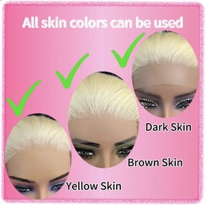 Parrucche in <span class=keywords><strong>Capelli</strong></span> Umani Vergini con Densità 200, Full Lace, Naturali, <span class=keywords><strong>Afro</strong></span>, con Fascia, HD Lace, per Donne Nere, Taglia Piccola/Grande - Product Image 4