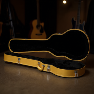 Étui rigide pour guitare électrique jaune avec surface bombée et fermeture éclair D0100XUV91V Protection de l'instrument - Product Image 2