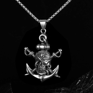 Collane uomo moda Hip-hop Goth scatola catena ispirata ai pirati dei Caraibi per i regali anniversario di matrimonio realizzati in lega di zinco - Product Image 3