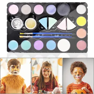 Makeup Hadiah Promosi Halloween Facepaint Make Up Kit Cat Tubuh dan Wajah Dicuci Palet Bendera Tubuh Lukisan Set