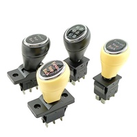 Interruttore elettronico a leva per auto elettrica KCD4 a sei pin, tre posizioni/reset, tipo barca, IP65, 10A, in plastica, Avanti/Stop/Indietro