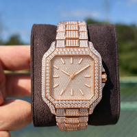Montres Hip Hop Iced Out VVS1 Moissanite Diamond pour hommes, montres de luxe de créateurs, acier inoxydable, automatiques, mécaniques