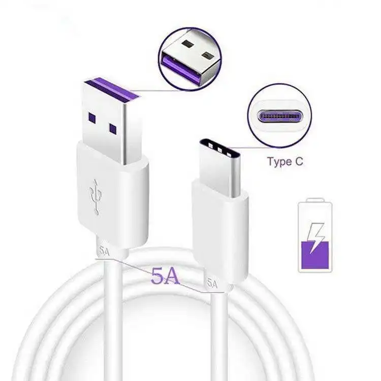 High Quality 3FT Mobile Phone Metal Fast Charge Cable For Samsung Android Smartphone 5A USB Type-C Quick Charging Cable