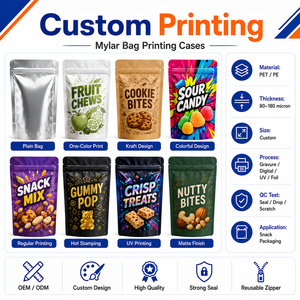 Bolsas Mylar Personalizadas con Cierre Hermético, a Prueba de Olores, con Forma Especial, de 3.5g, 35g, 7g, 1oz, 1lb, con Caja - Product Image 3