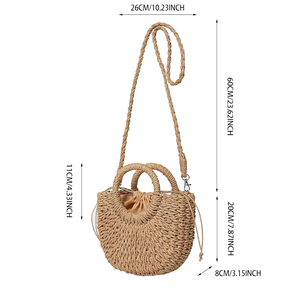 Women's Fashion Straw <b>Clutch</b> <b>Bag</b> Woven Tote with Polyester Lining Summer Beach Crossbody Purse for Vacation Party Casual Use - Product Image 3