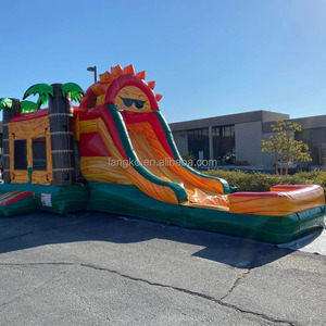 <span class=keywords><strong>Comprar</strong></span> <span class=keywords><strong>Castillo</strong></span> de salto de girasol con tobogán en línea inflable plam árbol tobogán de agua Casa de rebote - Product Image 1